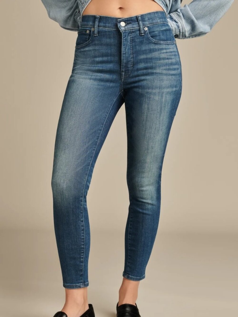 Lucky High Rise Bridgette Skinny Ankle Jeans Medium-Dark Blue Wash Size 4 / 27